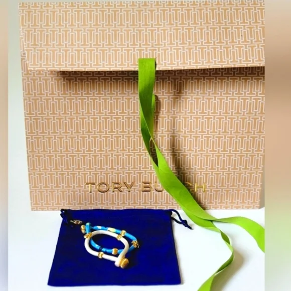 NWT Tory Burch Silk Charm Bracelets Set of 2, Size: OS - Picture 8 of 8